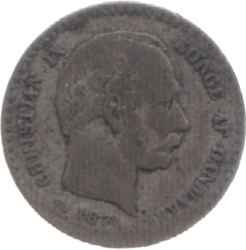 1874 SILVER 10 ORE DENMARK - SILVER WORLD COINS - Cambridgeshire Coins