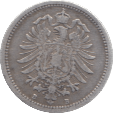 1874 SILVER 20 PFENNIG GERMANY - SILVER WORLD COINS - Cambridgeshire Coins