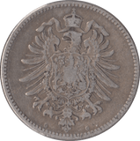 1874 SILVER ONE MARK GERMANY - SILVER WORLD COINS - Cambridgeshire Coins
