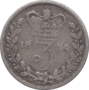 1874 SILVER THREEPENCE ( FAIR ) - Cambridgeshire Coins