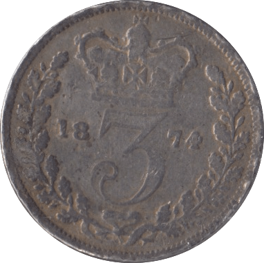 1874 SILVER THREEPENCE ( FAIR ) - Threepence - Cambridgeshire Coins