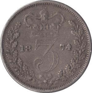 1874 SILVER THREEPENCE ( GF ) - Threepence - Cambridgeshire Coins