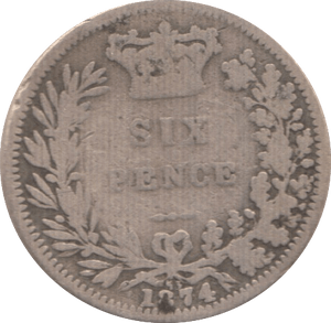 1874 SIXPENCE ( FAIR ) DIE 54 - Sixpence - Cambridgeshire Coins