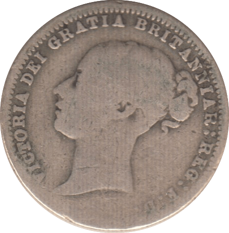 1874 SIXPENCE ( FAIR ) DIE 54 - Sixpence - Cambridgeshire Coins