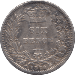 1874 SIXPENCE ( GF ) - Sixpence - Cambridgeshire Coins