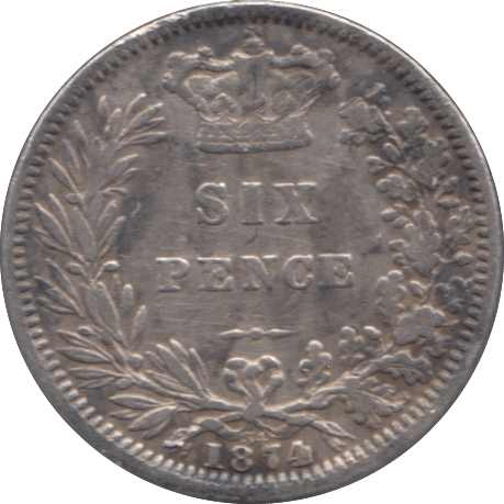 1874 SIXPENCE ( GF ) - Sixpence - Cambridgeshire Coins