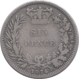 1874 SIXPENCE ( NF ) DIE 18 - Sixpence - Cambridgeshire Coins