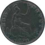 1874 THREEPENCE ( EF ) H - Halfpenny - Cambridgeshire Coins