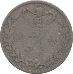 1874 THREEPENCE ( F ) 1 - Threepence - Cambridgeshire Coins