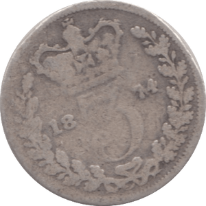 1874 THREEPENCE ( FAIR ) 3 - Threepence - Cambridgeshire Coins