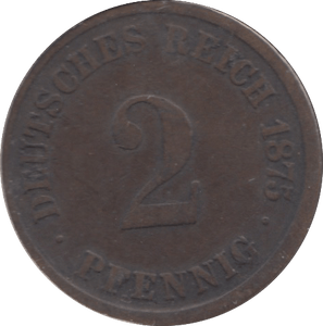 1875 2 PFENNIG MM D DRESDEN GERMANY - WORLD COINS - Cambridgeshire Coins
