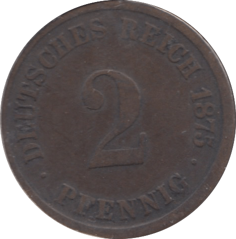 1875 2 PFENNIG MM D DRESDEN GERMANY - WORLD COINS - Cambridgeshire Coins