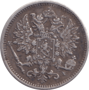 1875 25 PENNIA FINLAND - WORLD COINS - Cambridgeshire Coins