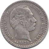 1875 .400 SILVER 10 ORE DENMARK REF H17 - SILVER WORLD COINS - Cambridgeshire Coins
