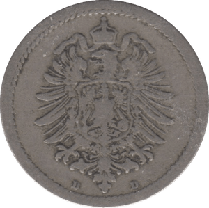 1875 5 PFENNIG GERMANY - SILVER WORLD COINS - Cambridgeshire Coins