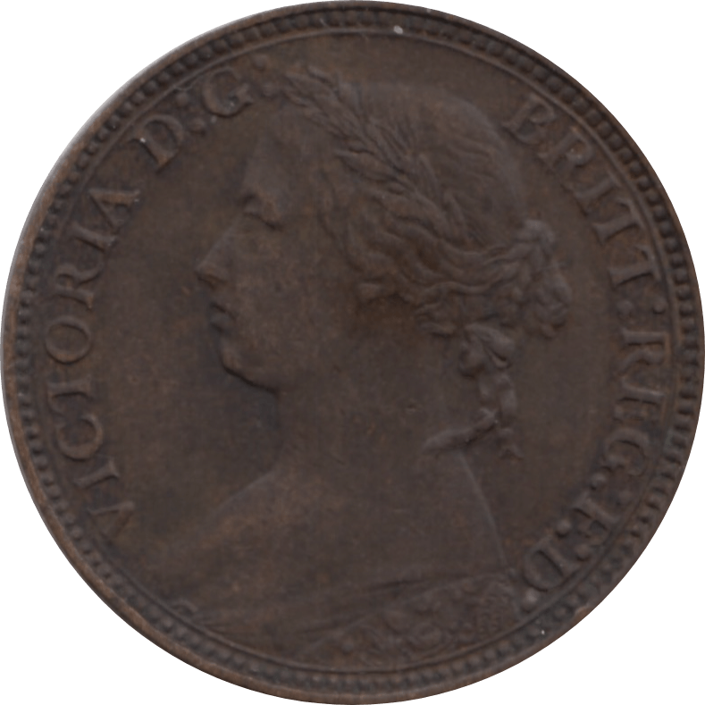 1875 FARTHING 2 H ( VF ) 80 - Farthing - Cambridgeshire Coins