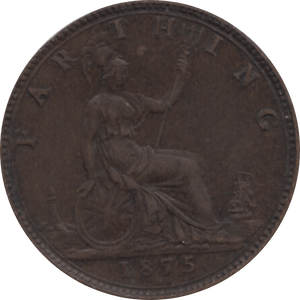 1875 FARTHING 2 H ( VF ) 80 - Farthing - Cambridgeshire Coins