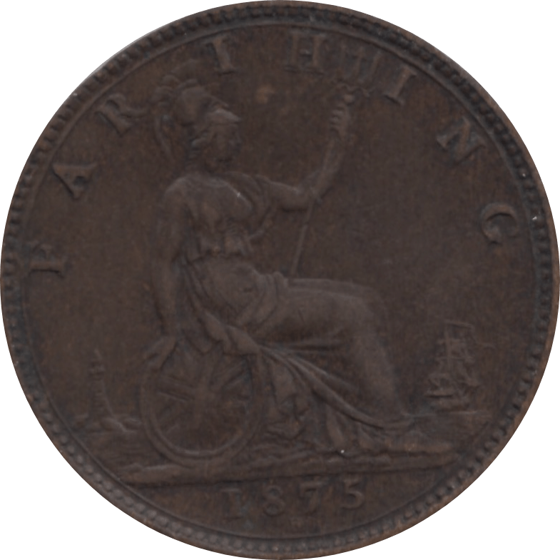 1875 FARTHING 2 H ( VF ) 80 - Farthing - Cambridgeshire Coins