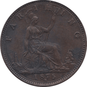 1875 FARTHING ( EF ) H - Farthing - Cambridgeshire Coins