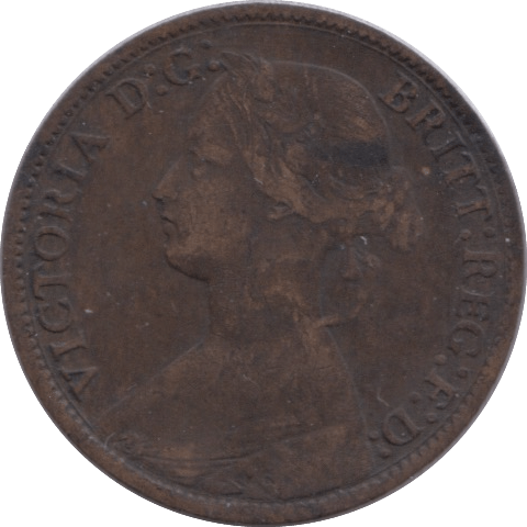 1875 FARTHING ( F ) - Farthing - Cambridgeshire Coins