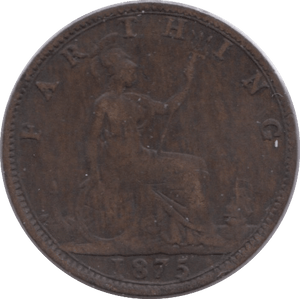 1875 FARTHING ( F ) - Farthing - Cambridgeshire Coins