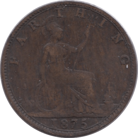 1875 FARTHING ( F ) - Farthing - Cambridgeshire Coins