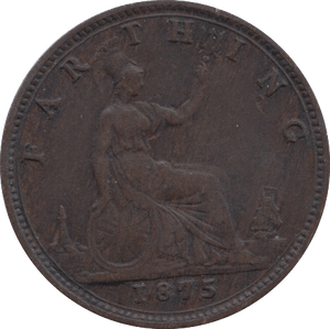 1875 FARTHING ( GVF ) 1 - Farthing - Cambridgeshire Coins