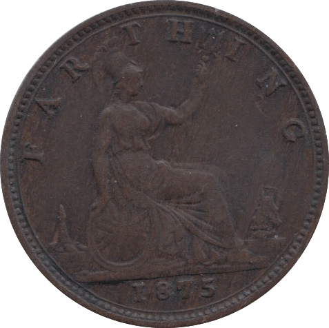 1875 FARTHING ( GVF ) 1 - Farthing - Cambridgeshire Coins