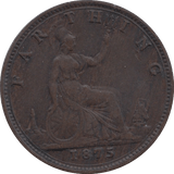 1875 FARTHING ( GVF ) 1 - Farthing - Cambridgeshire Coins