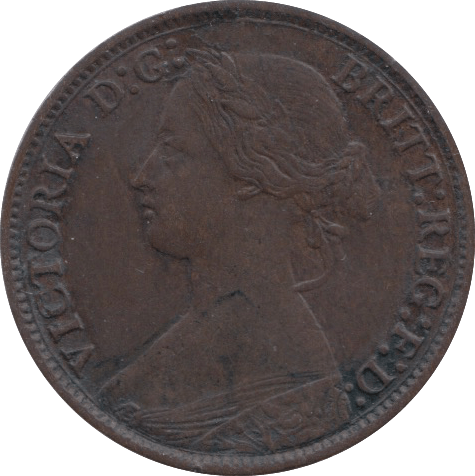 1875 FARTHING ( GVF ) 1 - Farthing - Cambridgeshire Coins