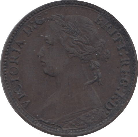 1875 FARTHING ( GVF ) 4 H - Farthing - Cambridgeshire Coins
