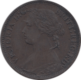 1875 FARTHING ( GVF ) 4 H - Farthing - Cambridgeshire Coins