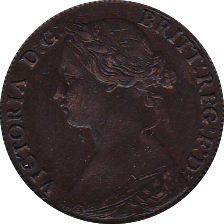 1875 FARTHING ( GVF ) - Farthing - Cambridgeshire Coins
