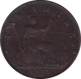 1875 FARTHING H ( EF ) - Farthing - Cambridgeshire Coins