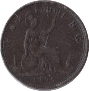 1875 FARTHING ( UNC ) H - Farthing - Cambridgeshire Coins