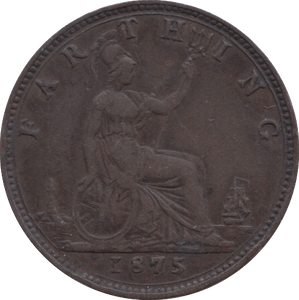 1875 FARTHING ( VF ) 1 - Farthing - Cambridgeshire Coins