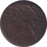 1875 FARTHING ( VF ) - Farthing - Cambridgeshire Coins