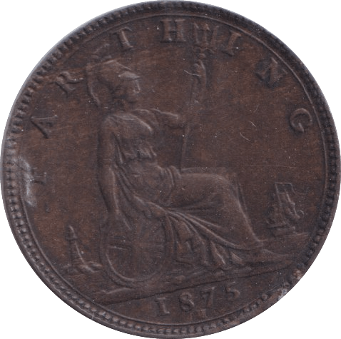 1875 FARTHING ( VF ) - Farthing - Cambridgeshire Coins