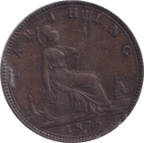 1875 FARTHING ( VF ) - Farthing - Cambridgeshire Coins