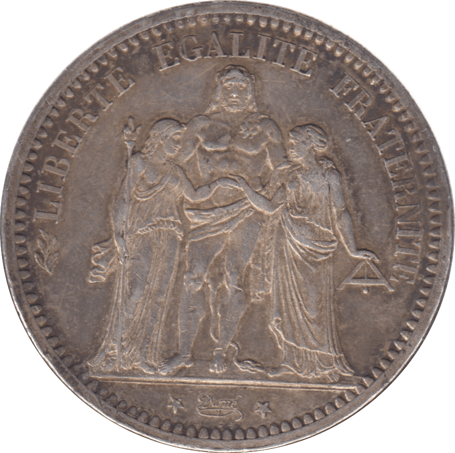 1875 FRANCE 5 FRANCS - SILVER WORLD COINS - Cambridgeshire Coins