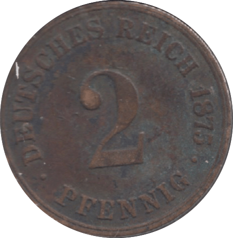 1875 GERMANY TWO PFENNIG - WORLD COINS - Cambridgeshire Coins