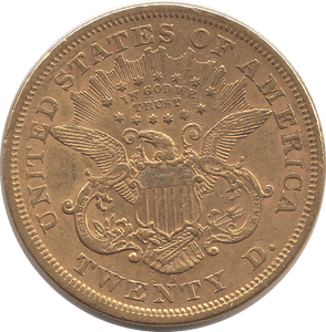 1875 GOLD 20 DOLLAR USA SAN FRANCISCO MINT - Gold World Coins - Cambridgeshire Coins