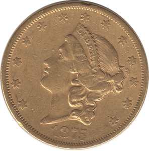 1875 GOLD 20 DOLLAR USA SAN FRANCISCO MINT - Gold World Coins - Cambridgeshire Coins