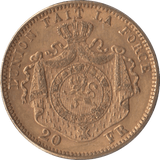 1875 GOLD BELGIUM 20 FRANCS - Gold World Coins - Cambridgeshire Coins
