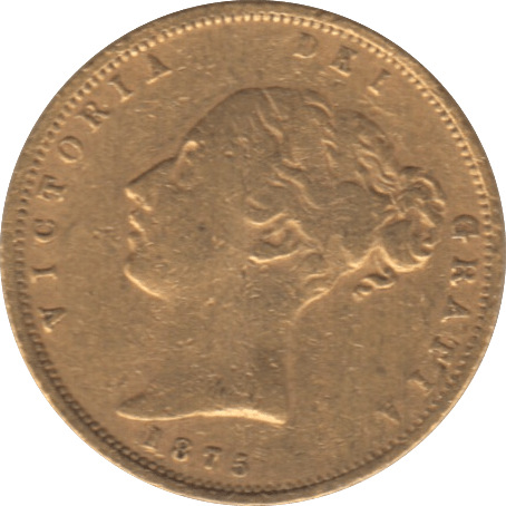 1875 GOLD HALF SOVEREIGN ( GF ) - Half Sovereign - Cambridgeshire Coins