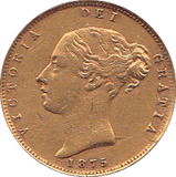 1875 GOLD HALF SOVEREIGN ( GVF ) - Half Sovereign - Cambridgeshire Coins