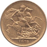 1875 GOLD SOVEREIGN ( GVF ) MELBOURNE MINT REF 2 - Sovereign - Cambridgeshire Coins