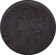 1875 H FARTHING ( AUNC ) VERDDIGRIS - Farthing - Cambridgeshire Coins
