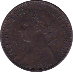 1875 H FARTHING ( GVF ) - Farthing - Cambridgeshire Coins