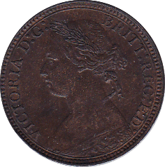 1875 H FARTHING ( UNC ) - Farthing - Cambridgeshire Coins